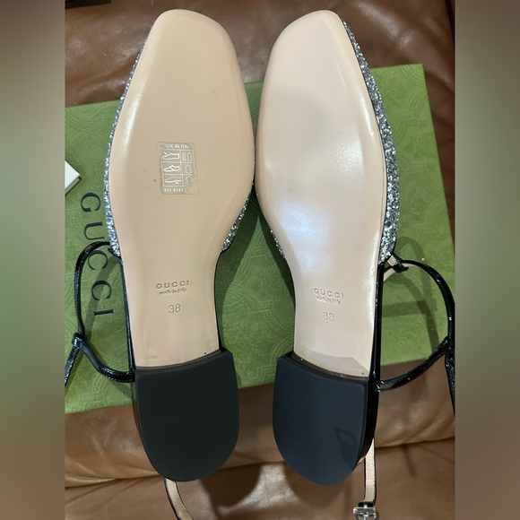 Gucci Double G Glitter Ballet Flats - Picture 5 of 7